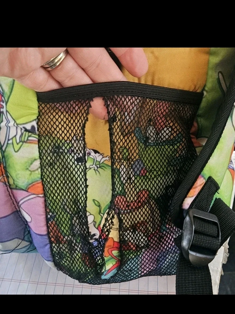 Retro 90s Nickelodeon Characters Mash-up Backpack. Rocko's Modern, Ren&Stimpy